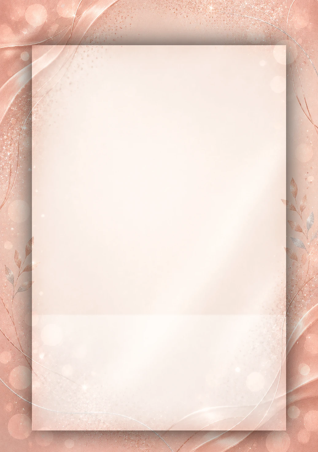 Invitație digitală aniversară Rose Gold, fundal premium cu textură satinată, bokeh și sclipiri rose-gold