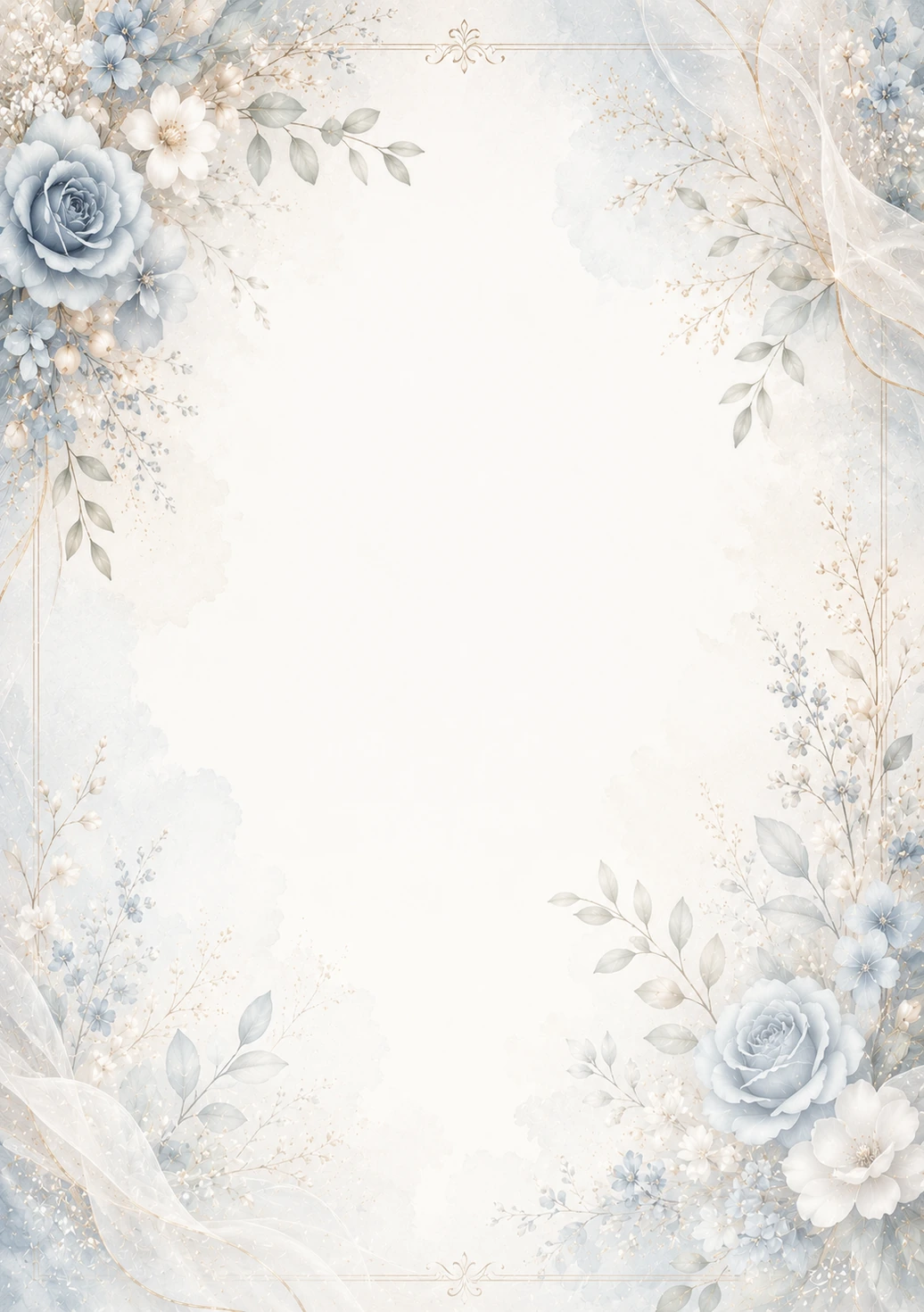 Invitație digitală de nuntă Dusty Blue, fundal dusty blue, potrivit pentru pachetele Basic și Premium