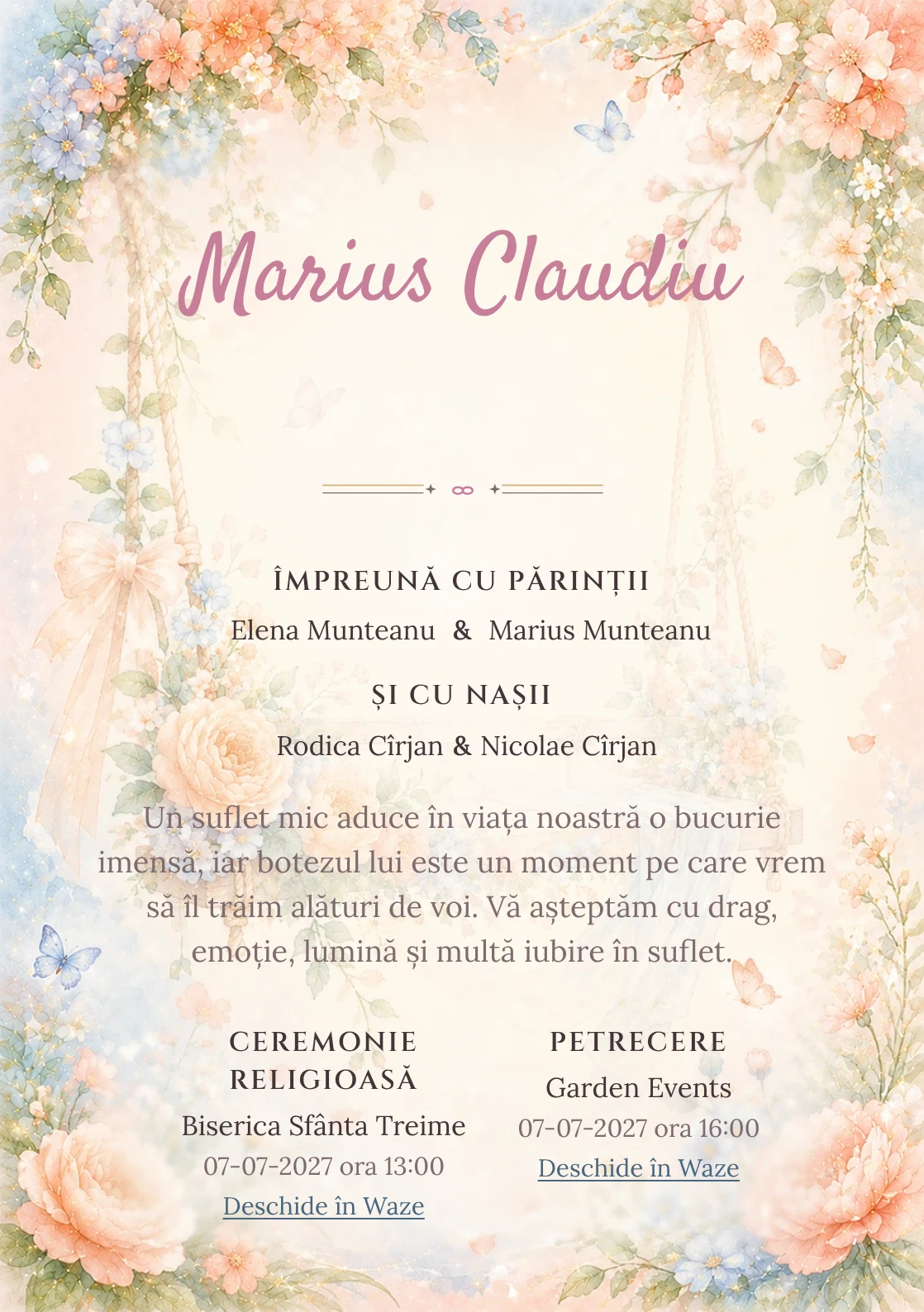 Leagăn cu Flori - Premium