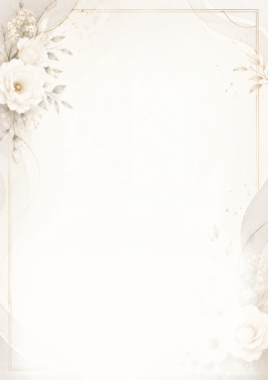 Invitație digitală de nuntă Modern Ivory, fundal modern ivory minimalistă, potrivit pentru pachetele Basic și Premium